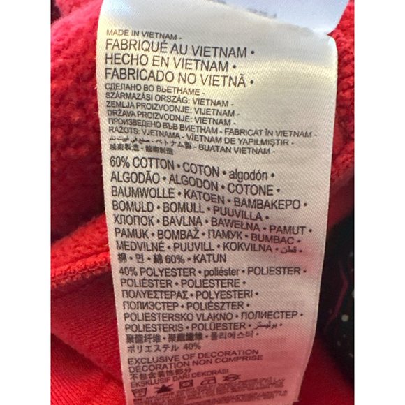 Jordan Air EST 1985 Red and Black Boys Long Sleeve Hoodie Cotton Polyester Blend - Picture 12 of 12